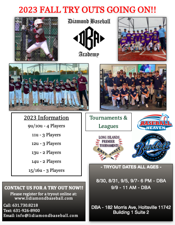 Diamond Baseball Academy Competitive Travel Teams 8u 18u