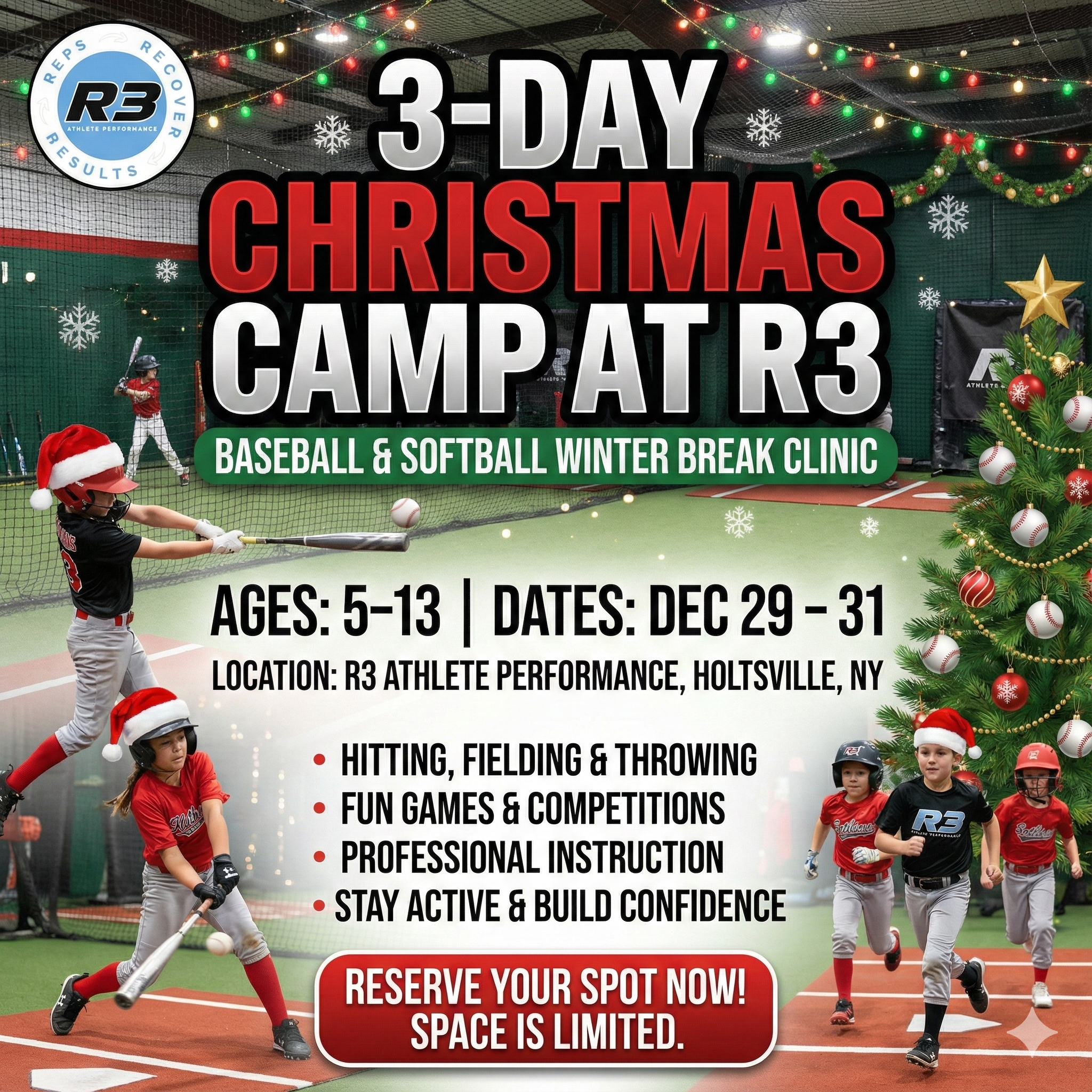 Christmas camp baseball softball long island R3