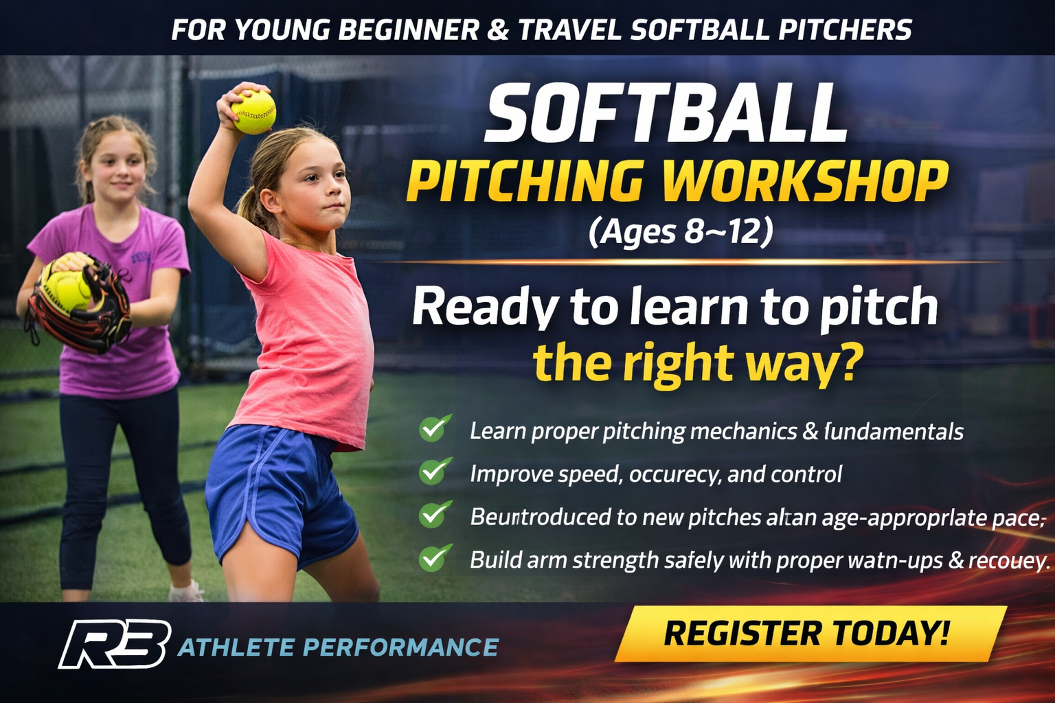 long island softball pitching workshop beginners
