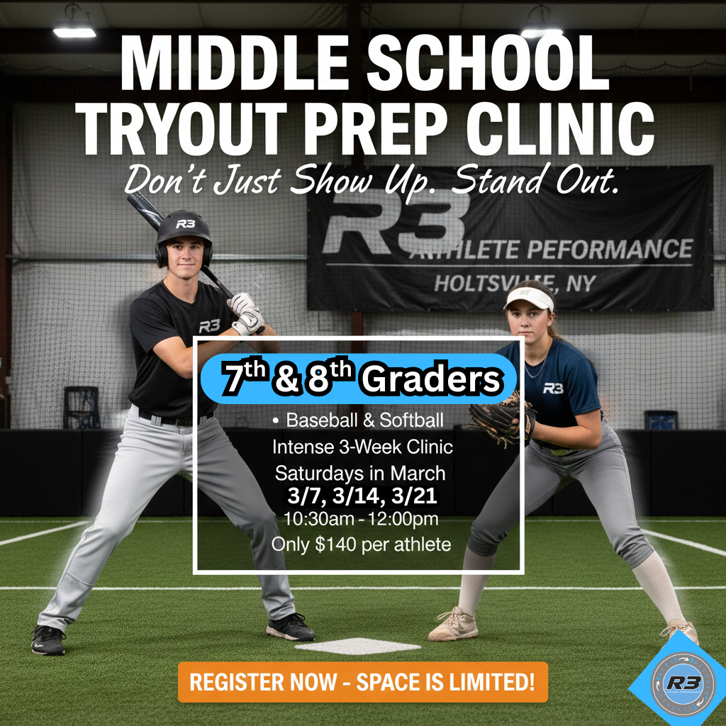 7th &amp; 8th Graders middle school tryouts baseball softball long island