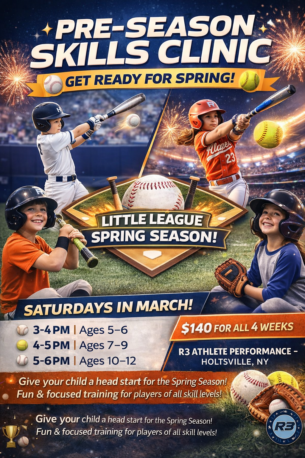 get ready for little league clinic for kids
